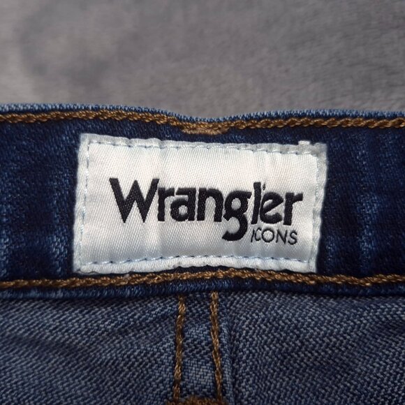 Wrangler Mens Straight Leg 11MWZ Slim Fit Jeans 31x29 Dark Wash Altered - Picture 8 of 9